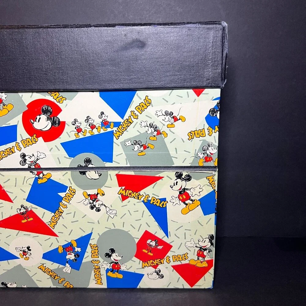 VTG RARE Walt Disney Applause Mickey Mouse File Organizer Storage Box 10 x 14